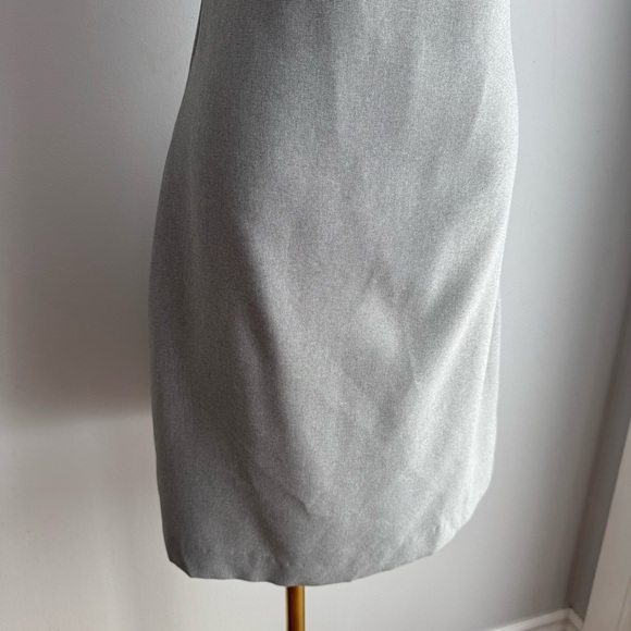 Vintage 90s Y2K Grey Minimalist Sheath Dress XS Halter Mini Short Capsule Canada - Picture 5 of 14